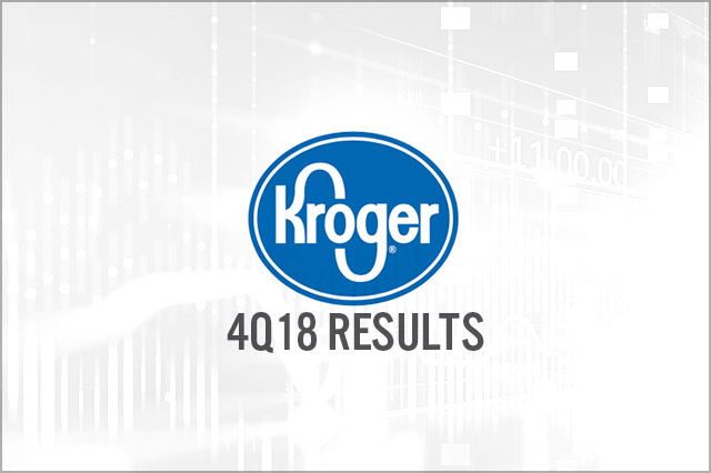 Kroger (NYSE: KR) Fiscal 4Q18 Results: Comp Growth Strengthens, as Management Points to the Fruits of Its “Restock Kroger” Program