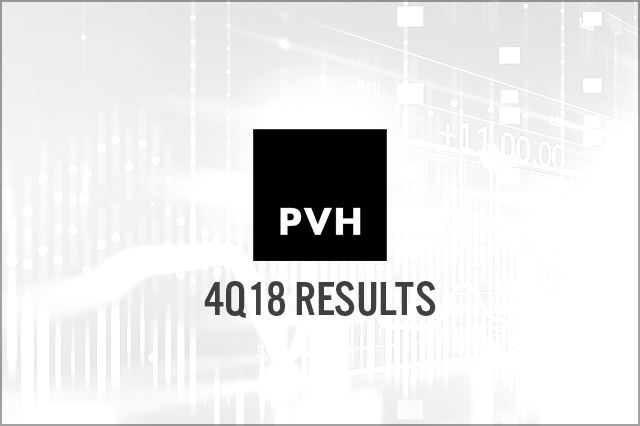 PVH (NYSE: PVH) 4Q18 Results: Tommy Hilfiger Exits 2018 With a 16% International Comp Rise and a Solid 2019 Order Book