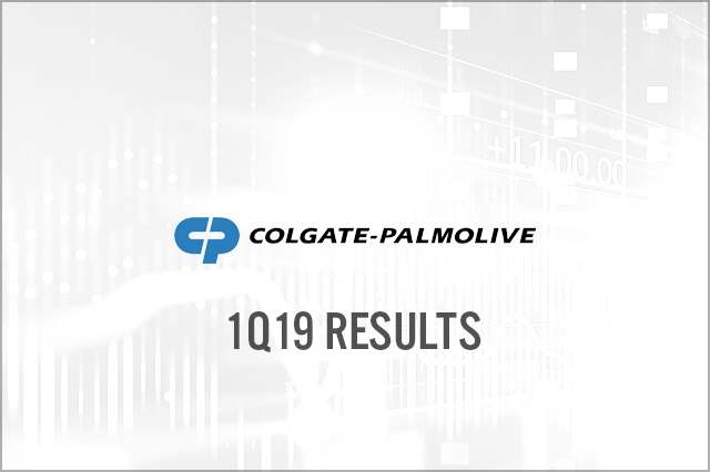 Colgate-Palmolive (NYSE: CL) 1Q19 Results: Beats Expectations on Top Line, Misses on EPS