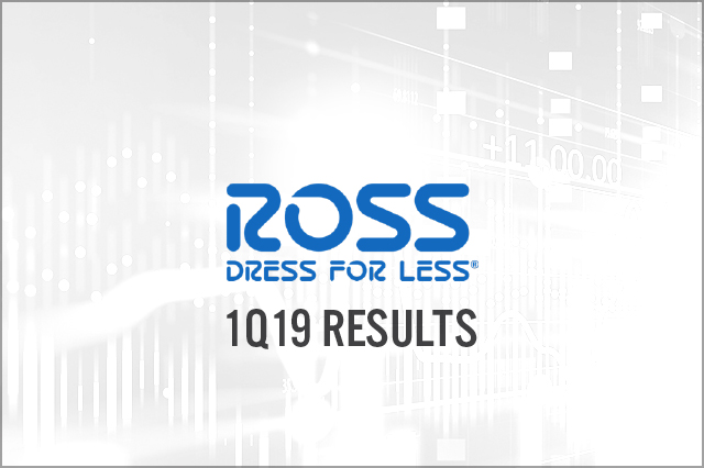 Ross Stores (NasdaqGS: ROST) 1Q19 Results: Beats Consensus, Men’s Category Performs Well While Ladies Apparel Underperforms