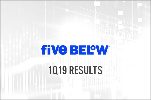 Five Below (NASDAQ: FIVE) 1Q19 Results: Revenues Beat Consensus While Comps Falls Short