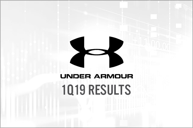 Under Armour (NYSE: UAA) 1Q19 Results: Revenue and EPS Beat Consensus Estimates; Company Updates Outlook for FY19