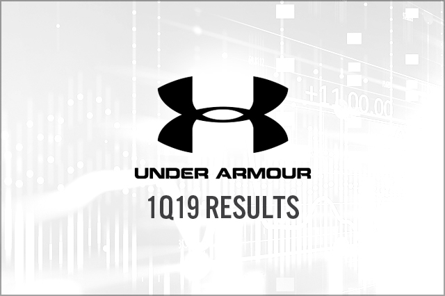 Under Armour (NYSE: UAA) 1Q19 Results: Revenue and EPS Beat Consensus Estimates; Company Updates Outlook for FY19