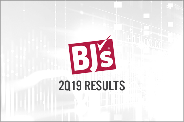 BJ’s Wholesale Club (NYSE: BJ) 2Q19 Results: Comps in Line But Revenues Miss Consensus Estimates; Margins Improve