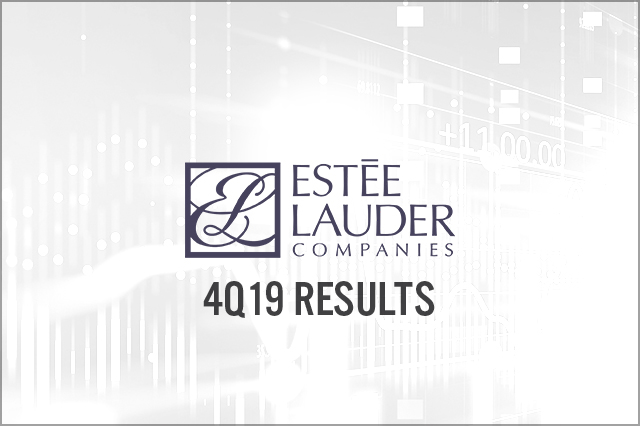 Estée Lauder (NYSE: EL) 4Q19 Results: Asia Pacific Markets Grow Double Digits; Raises Sales and EPS Guidance for Full Year