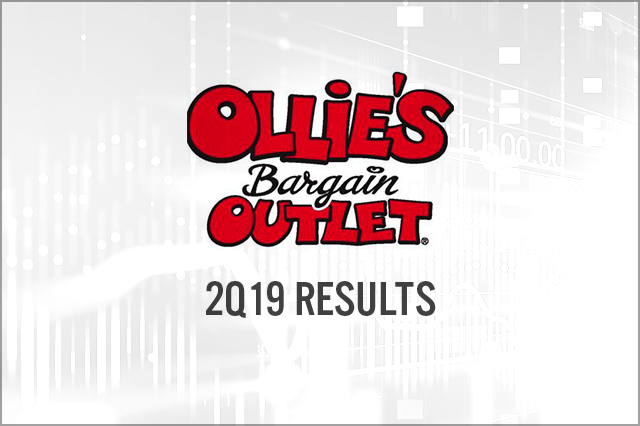 Ollie’s Bargain Outlet (NASDAQ: OLLI) 2Q19 Results: Revenues and Comps Fall Short of Consensus; Guidance Lowered