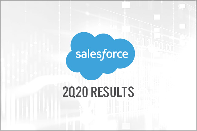 Salesforce (NYSE: CRM) 2Q20 Results: Quarter in Line/Beats Consensus, Strength from Marketing and Commerce, Raises Revenue Guidance