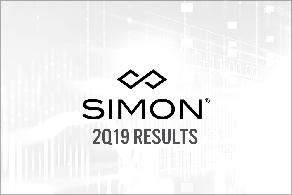 Simon Property Group (NYSE: SPG) 2Q19 Results: Beats Consensus on Revenues and FFO, Lowers EPS Guidance