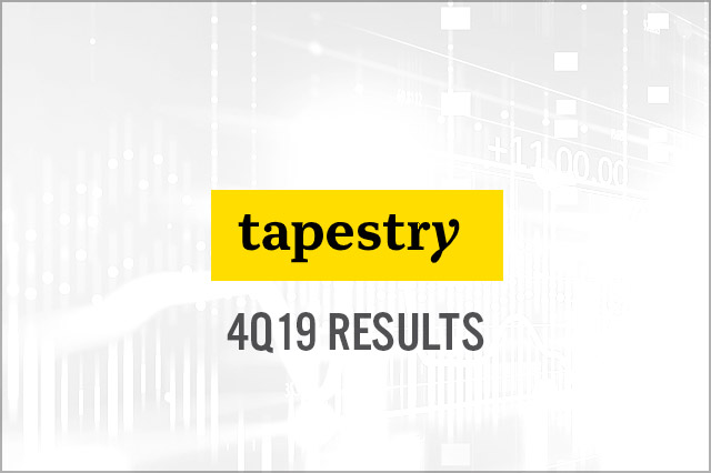 Tapestry (NYSE: TPR) 4Q19 Results: Coach and Stuart Weitzman Drive Results as Kate Spade Disappoints but Offers Upside