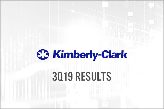 Kimberly-Clark (NYSE: KMB) 3Q19 Results: In-Line Sales, Beats on EPS, Raises Fiscal 2019 EPS Guidance