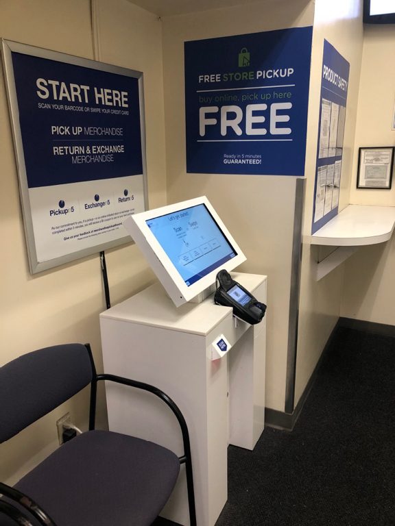 Sears pick-up and exchange kiosk