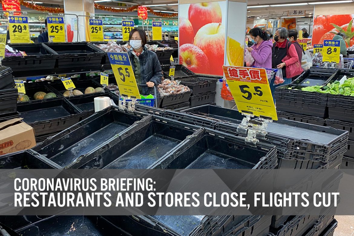 Coronavirus Briefing: Restaurants and Stores Close, Flights Cut