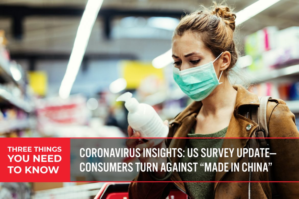 Three Things You Need To Know: Coronavirus Insights—US Survey Update—Consumers Turn Against “Made in China”