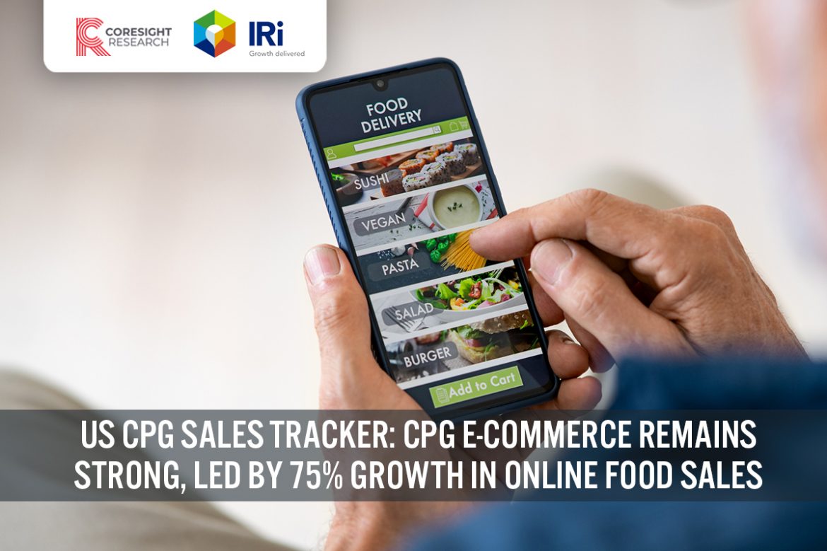 US CPG Sales Tracker: CPG E-Commerce Remains Strong, Led by 75% Growth in Online Food Sales