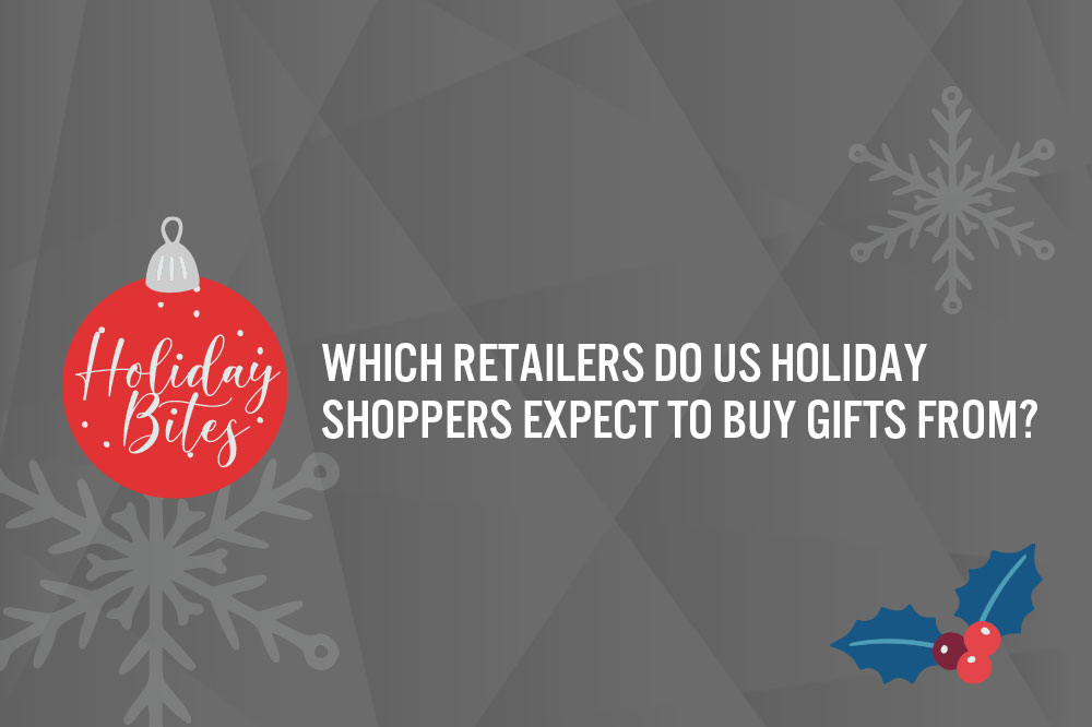 Holiday Bites: Which Retailers Do US Holiday Shoppers Expect To Buy Gifts From?