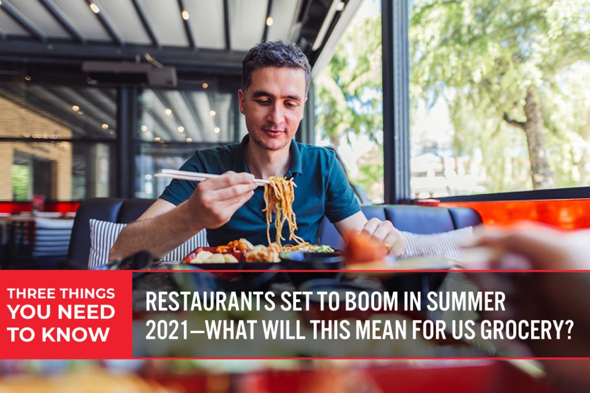 Three Things You Need To Know: Restaurants Set To Boom in Summer 2021—What Will This Mean for US Grocery?