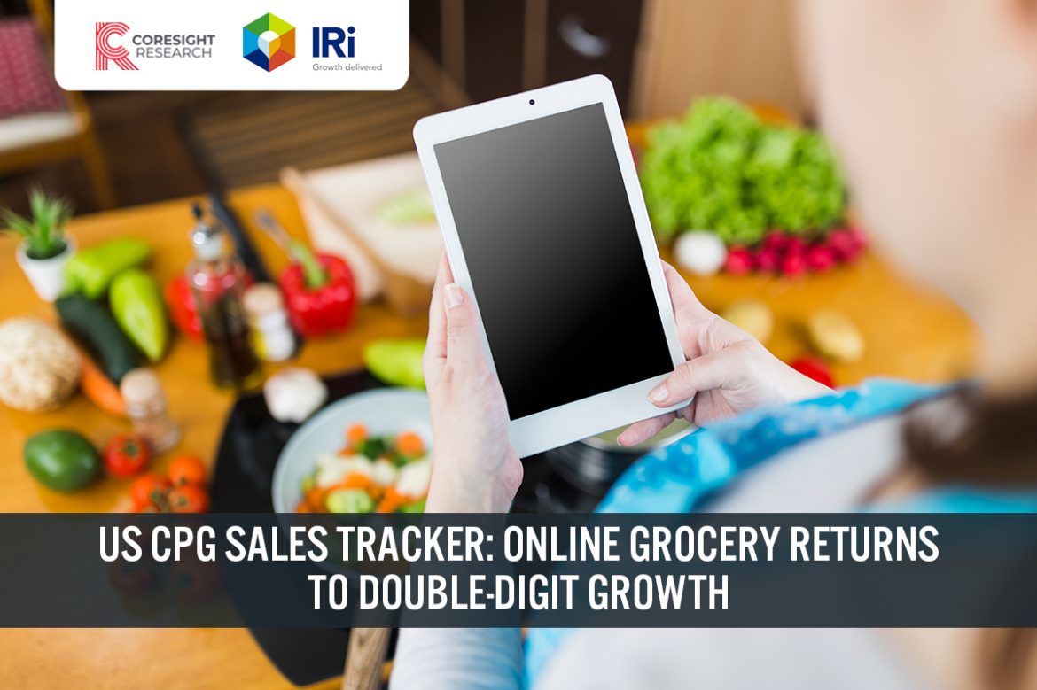 US CPG Sales Tracker: Online Grocery Returns to Double-Digit Growth