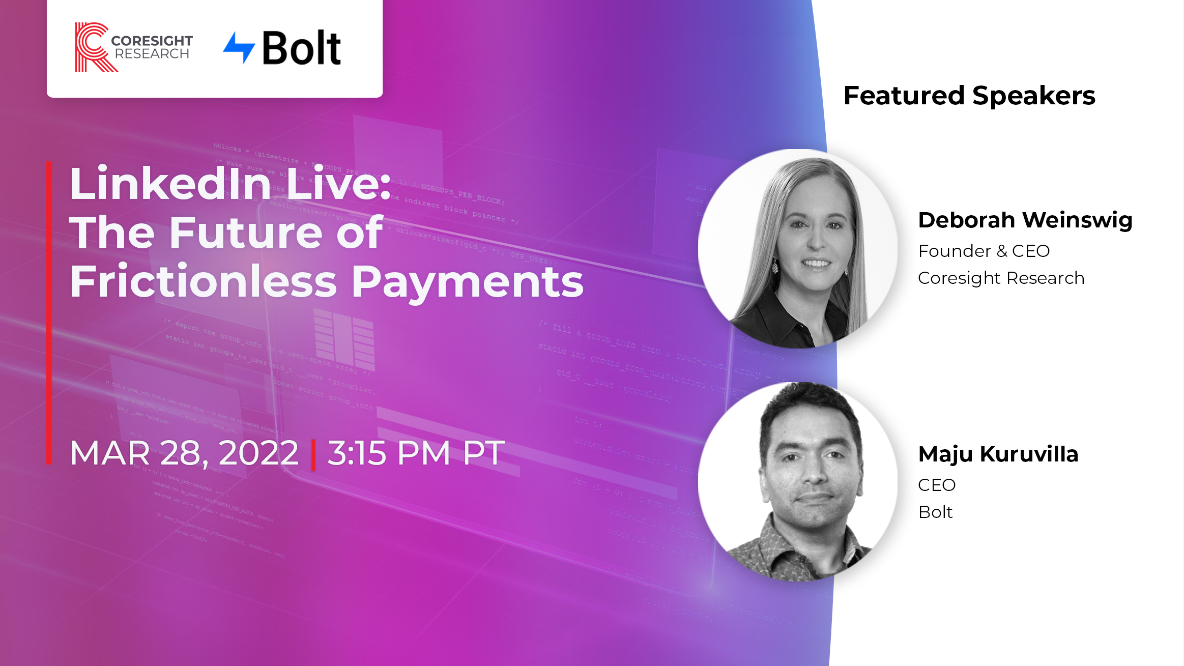 LinkedIn Live: The Future of Frictionless Payments | Coresight Research