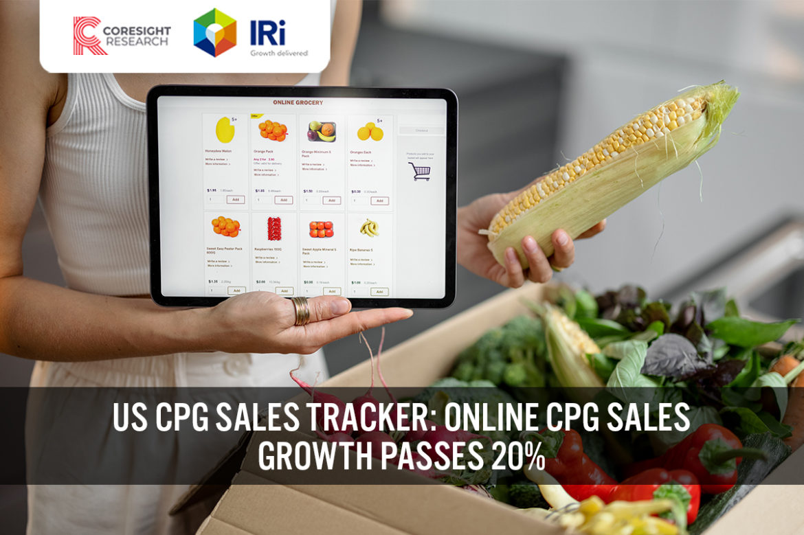 US CPG Sales Tracker: Online CPG Sales Growth Passes 20%