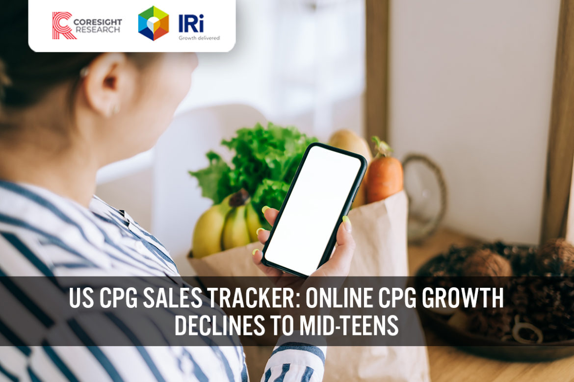 US CPG Sales Tracker: Online CPG Growth Slows to a Mid-Teens Pace