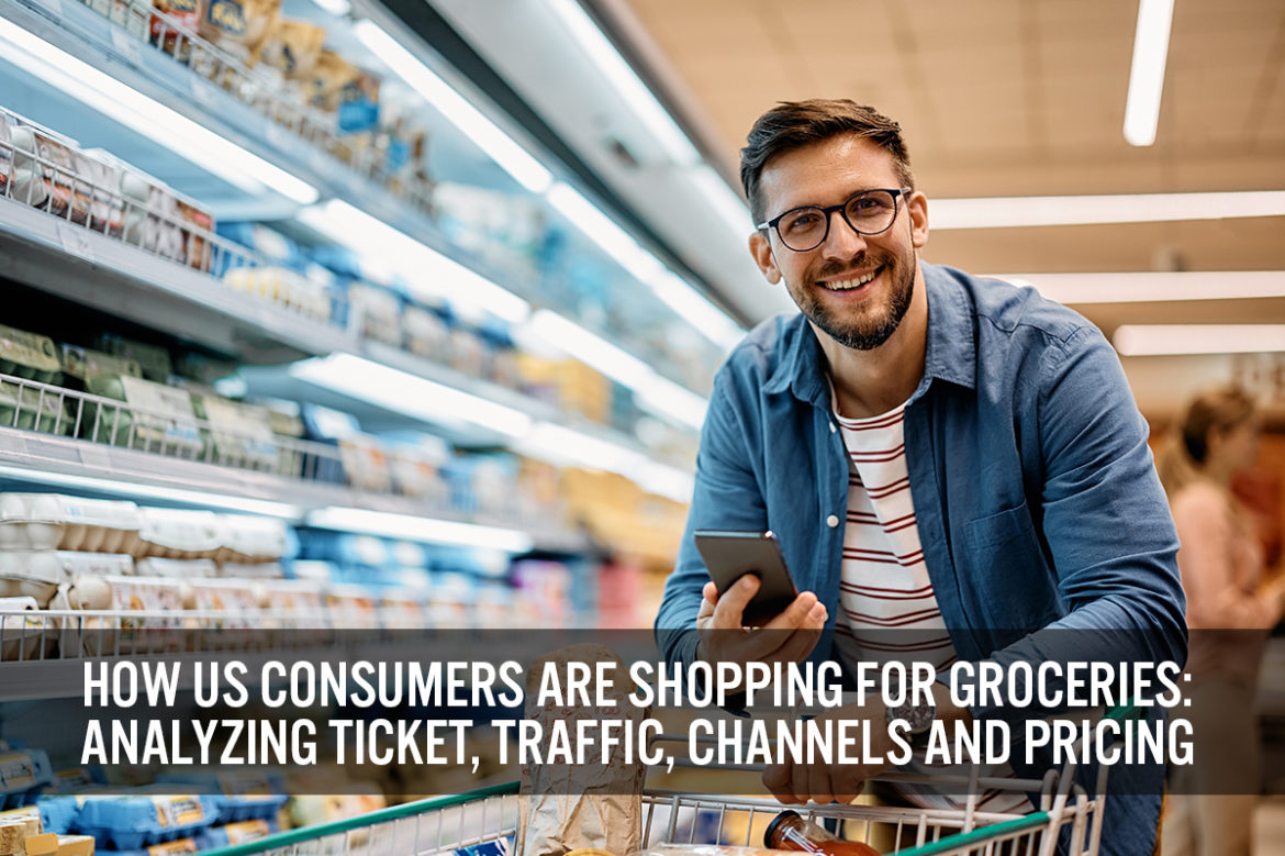 How US Consumers Are Shopping for Groceries: Analyzing Ticket, Traffic, Channels and Pricing